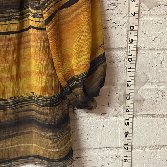 Anne Klein Striped Blouse M - Picture 4 of 11
